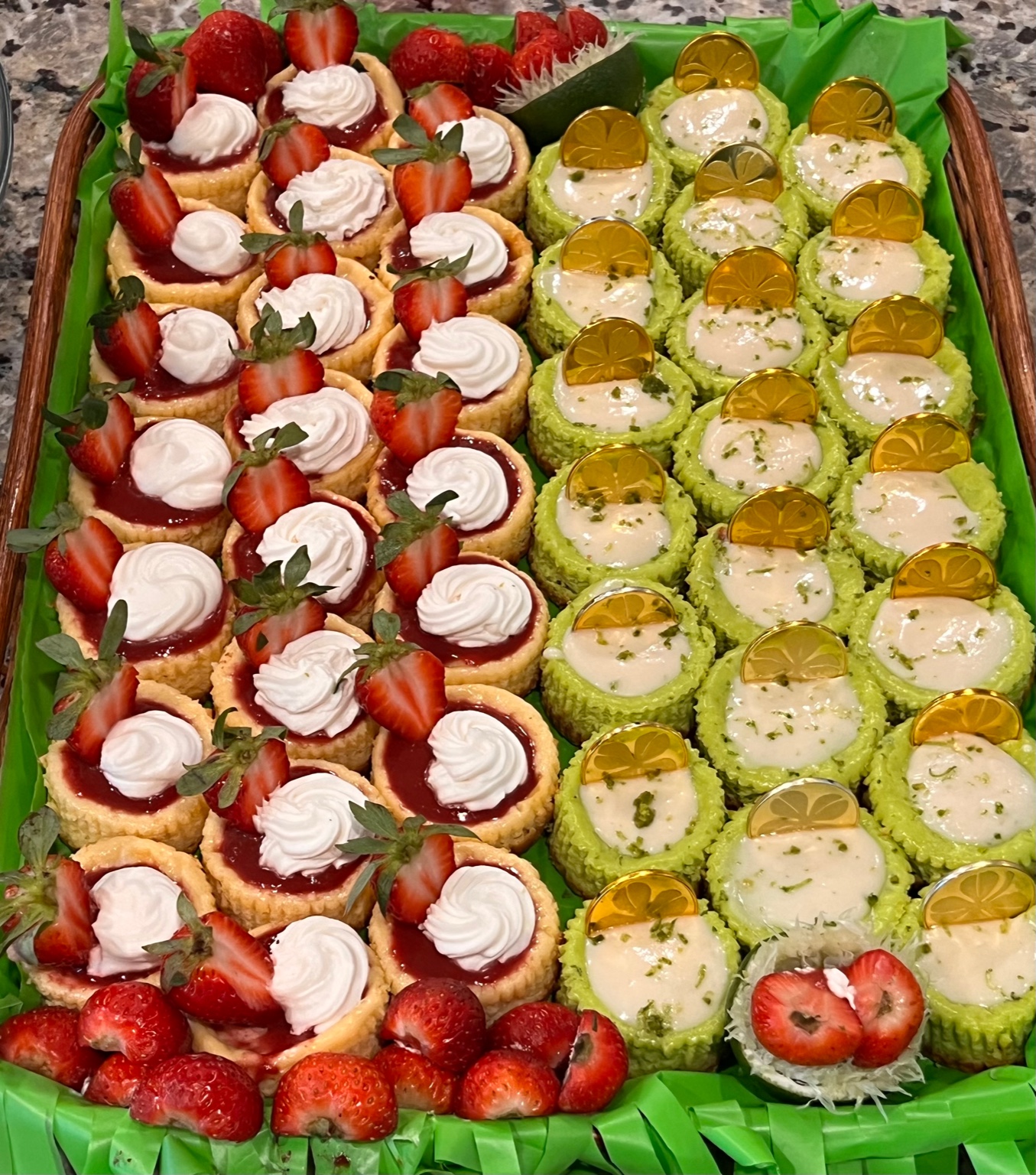 Mini Cheesecakes: Strawberry & Key Lime